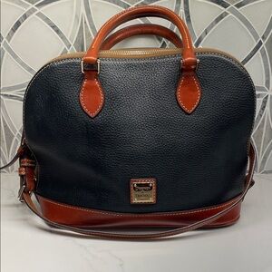 Dooney & Bourke Black and Tan Satchel
